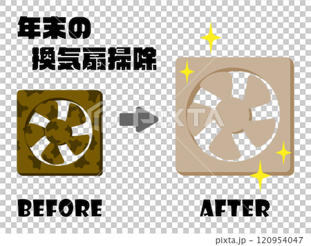 年底清洗換氣扇前後對比圖 年底清洗換氣扇前後對比圖 120954047