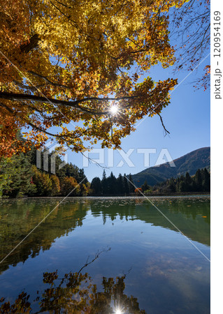 紅葉の南伊奈ヶ湖 紅葉の南伊奈ヶ湖 120954169