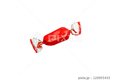 Candy wrapper on white. 120955435