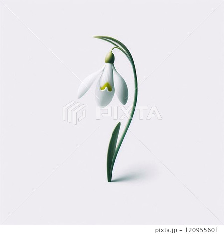 2月の花のイラスト スノードロップ 2月の花のイラスト スノードロップ 120955601