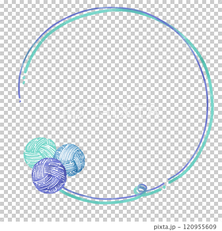 紗線插畫圓框材質 紗線插畫圓框材質 120955609