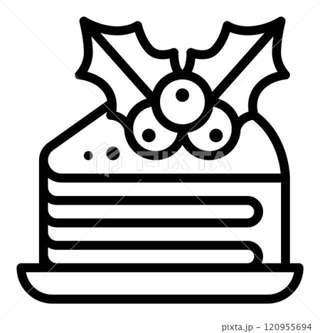 christmas cake line icon christmas cake line icon 120955694