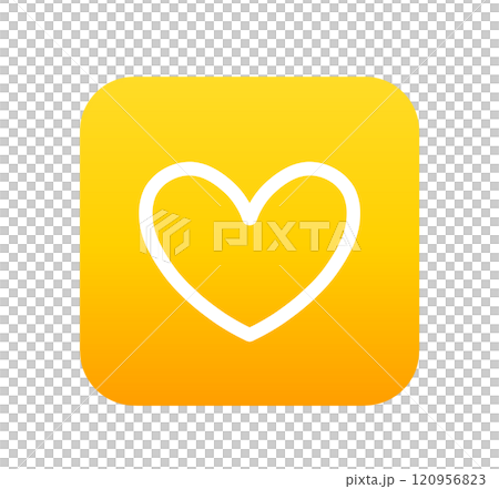 黃色漸層|心形標記 120956823