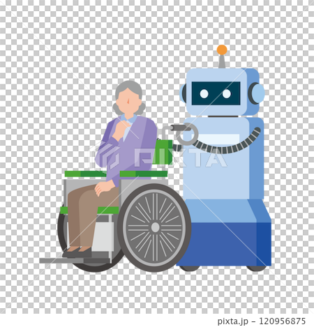 車椅子を押す介護ロボット 120956875