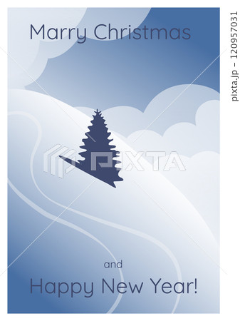 Christmas holiday invitation postcard. New Year holidays greeting card. Cartoon illustration Christmas holiday invitation postcard. New Year holidays greeting card. Cartoon illustration 120957031