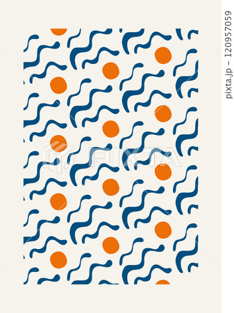 Minimalist poster flat geometric art. Vintage retro bauhaus design Minimalist poster flat geometric art. Vintage retro bauhaus design 120957059