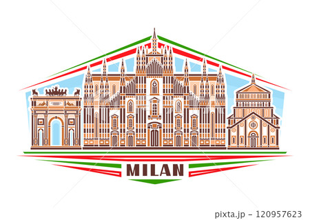 Vector illustration of Milan 120957623