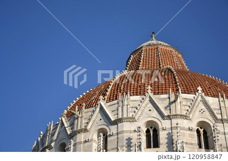 The Pisa Baptistery of St. John, Italy, sunny summer day The Pisa Baptistery of St. John, Italy, sunny summer day 120958847