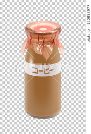 咖啡牛奶瓶插畫寫實 咖啡牛奶瓶插畫寫實 120958977