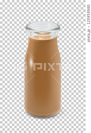 コーヒー牛乳 瓶 イラスト リアル 120958980