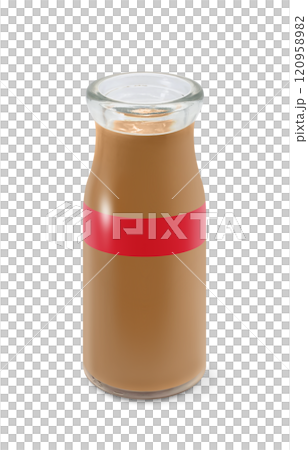 コーヒー牛乳 瓶 イラスト リアル 120958982