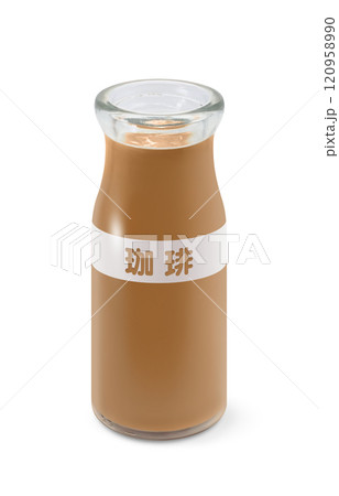 コーヒー牛乳 瓶 イラスト リアル 120958990