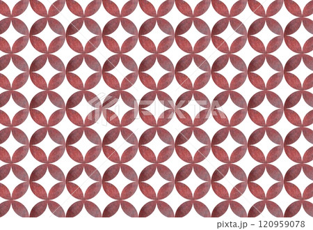 水彩の和柄　七宝柄 120959078