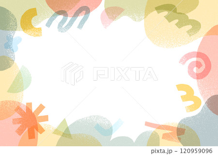 抽象的な模様のカラフルフレーム素材 120959096