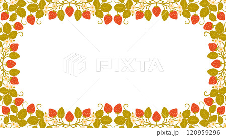 Strawberry Frame Cartoon Colored Vector Illustration Strawberry Frame Cartoon Colored Vector Illustration 120959296
