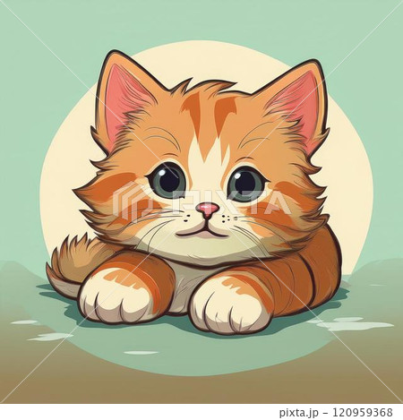 子猫のアイコン風イラスト(AI生成画像) 子猫のアイコン風イラスト(AI生成画像) 120959368