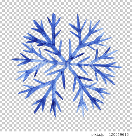Snowflake. Hand drawn watercolor snowflake illustration. Christmas isolated image for your design 120959616