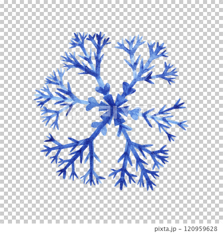 Snowflake. Hand drawn watercolor snowflake illustration. Christmas isolated image for your design Snowflake. Hand drawn watercolor snowflake illustration. Christmas isolated image for your design 120959628