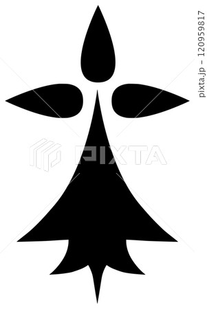 Black Ermine on isolated on a transparent background 120959817