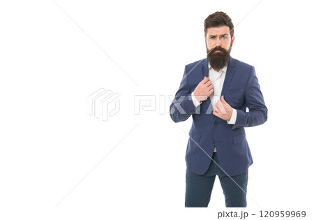 Elegance is always in fashion. Elegant businessman with fashion look. Bearded man in classy fashion style. Menswear store. Business fashion and style. For formal occasion Elegance is always in fashion. Elegant businessman with fashion look. Bearded man in classy fashion style. Menswear store. Business fashion and style. For formal occasion 120959969