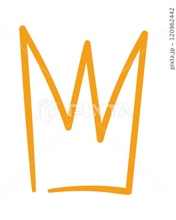 Cute luxury crown drawing sketch 120962442