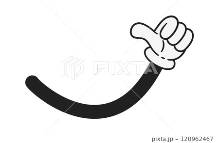 Thumbsup vintage groovy hand gesture Thumbsup vintage groovy hand gesture 120962467