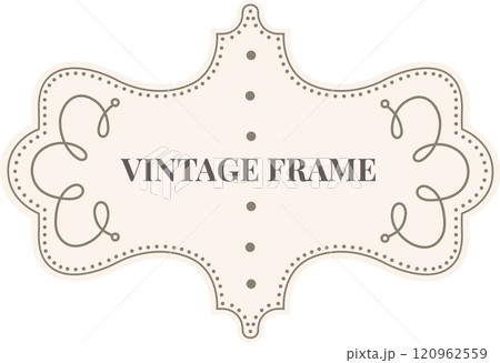 Vintage frame with elegant flourishes adding a touch of classic charm, perfect for invitations, announcements, or any design seeking a timeless aesthetic Vintage frame with elegant flourishes adding a touch of classic charm, perfect for invitations, announcements, or any design seeking a timeless aesthetic 120962559