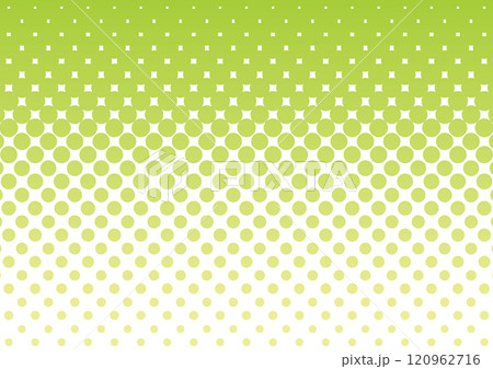 ハーフトーン　黄緑　背景	 120962716