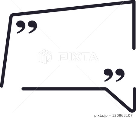 Hand drawn speech bubble featuring quotation marks offers ample space for incorporating custom text, enhancing communication visuals and fostering engaging conversations Hand drawn speech bubble featuring quotation marks offers ample space for incorporating custom text, enhancing communication visuals and fostering engaging conversations 120963107