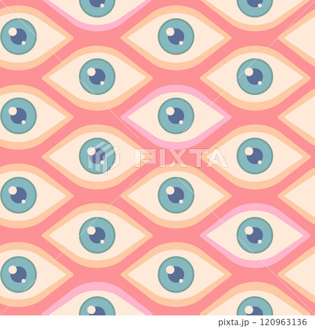 Vector pattern with open eyes 120963136