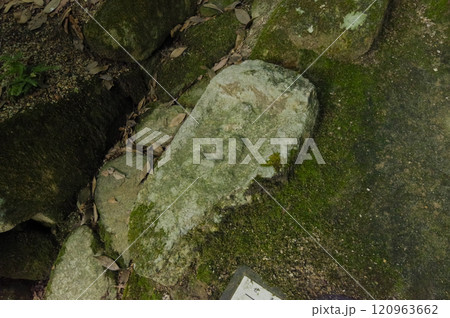 安土城の大手道の石仏 120963662