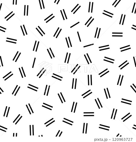 Seamless pattern featuring simple geometric shapes, specifically pairs of parallel lines, dynamically arranged on a white background, creating a visually engaging and modern design Seamless pattern featuring simple geometric shapes, specifically pairs of parallel lines, dynamically arranged on a white background, creating a visually engaging and modern design 120963727