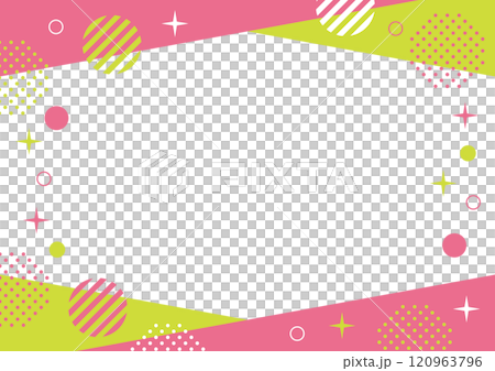 Geometric frame Pink Yellow green Abstract Simple Geometric frame Pink Yellow green Abstract Simple 120963796