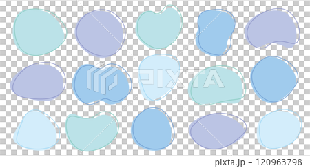 Abstract shape, shape transformation, light blue, blue, heading, material set Abstract shape, shape transformation, light blue, blue, heading, material set 120963798
