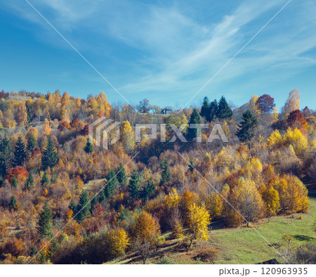 Autumn Carpathian mountains (Ukraine). Autumn Carpathian mountains (Ukraine). 120963935