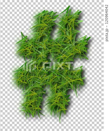 Green Grass Alphabet Hastag Mark Green Grass Alphabet Hastag Mark 120964042