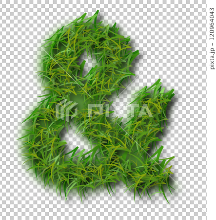 Green Grass Alphabet Ampersand Mark Green Grass Alphabet Ampersand Mark 120964043