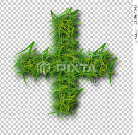 Green Grass Alphabet Plus Mark 120964048