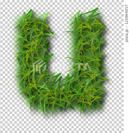 Green Grass Alphabet Letter u Lowercase Green Grass Alphabet Letter u Lowercase 120964057
