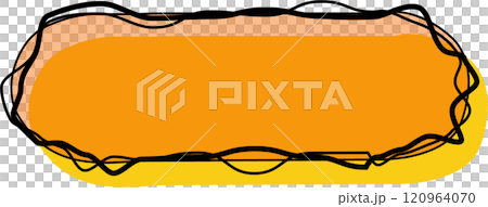 Orange Outline Scribble Alphabet Minus Mark 120964070