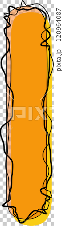 Orange Outline Scribble Alphabet Letter l Lowercase Orange Outline Scribble Alphabet Letter l Lowercase 120964087