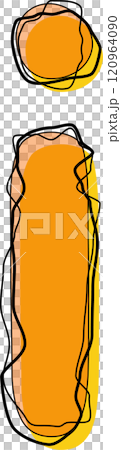 Orange Outline Scribble Alphabet Letter i Lowercase Orange Outline Scribble Alphabet Letter i Lowercase 120964090