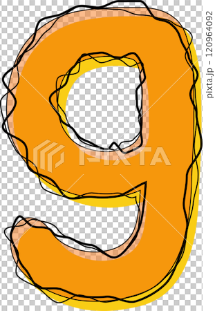 Orange Outline Scribble Alphabet Letter g Lowercase Orange Outline Scribble Alphabet Letter g Lowercase 120964092