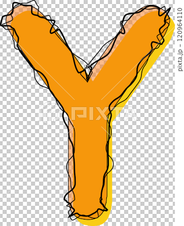 Orange Outline Scribble Alphabet Letter Y Orange Outline Scribble Alphabet Letter Y 120964110
