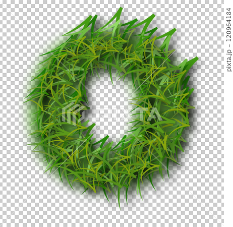 Green Grass Alphabet Letter o Lowercase Green Grass Alphabet Letter o Lowercase 120964184
