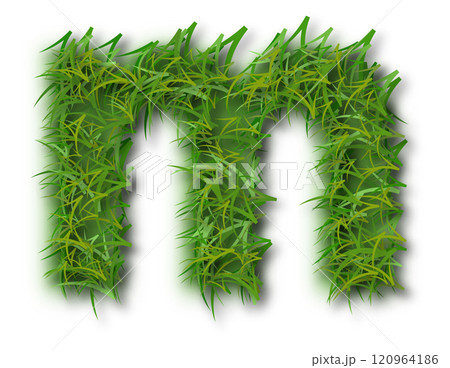 Green Grass Alphabet Letter m Lowercase Green Grass Alphabet Letter m Lowercase 120964186