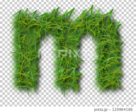 Green Grass Alphabet Letter m Lowercase Green Grass Alphabet Letter m Lowercase 120964186