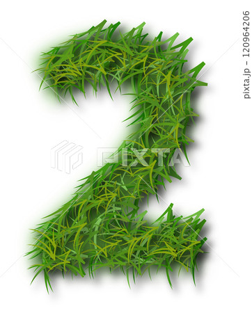 Green Grass Alphabet Number 2 120964206