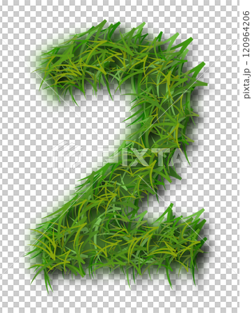 Green Grass Alphabet Number 2 120964206