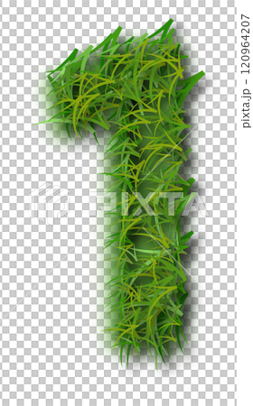 Green Grass Alphabet Number 1 120964207